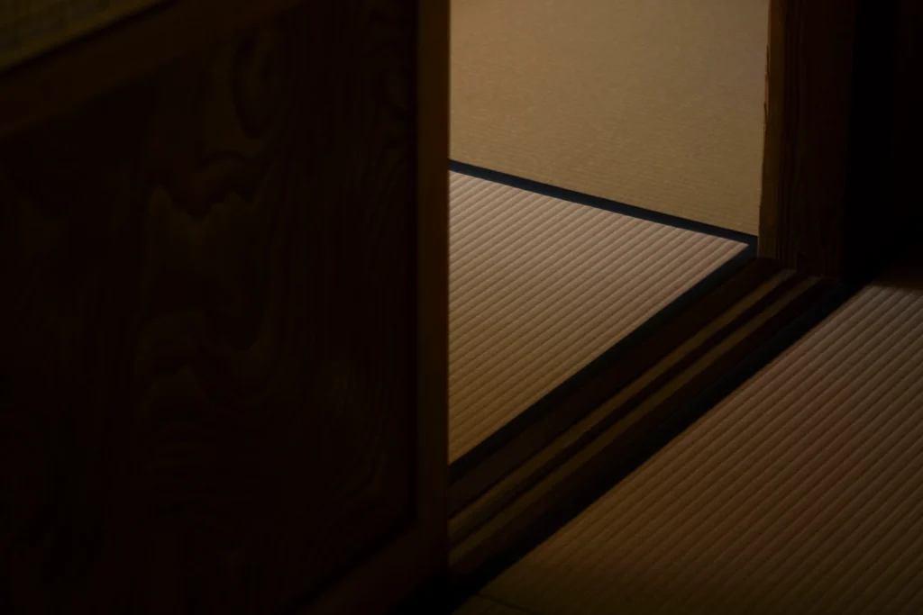 簾戸ごしの光